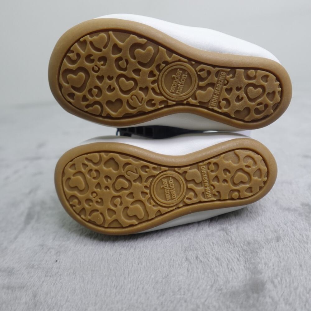 Wonder Nation Toddler Girls Size 3 Bow Ballet Flat Shoes White - Picture 9 of 11